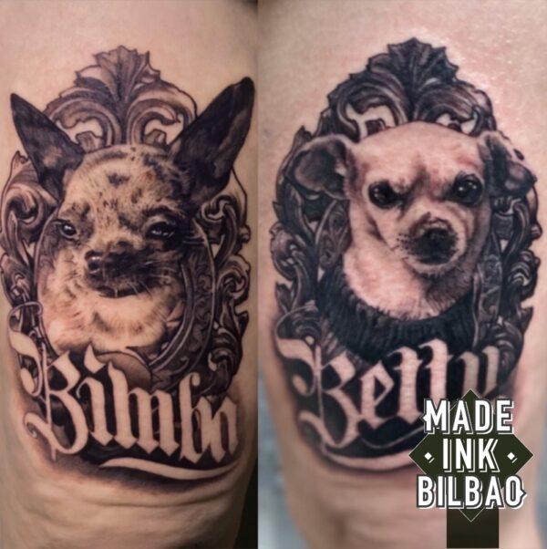 tatuajes perras en piernas